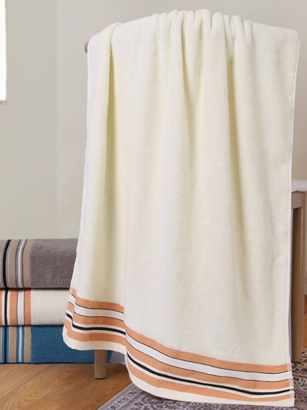 3 of 100% Cotton Large Bath Towel 70×140cm Absorbent Beach Towel for Adults #508